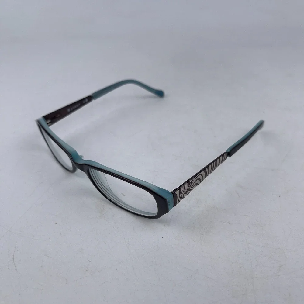 Lucky Brand Jade‎ Eyeglasses Frame Brown Blue Plastic Full Rim Oval 46-16-125mm